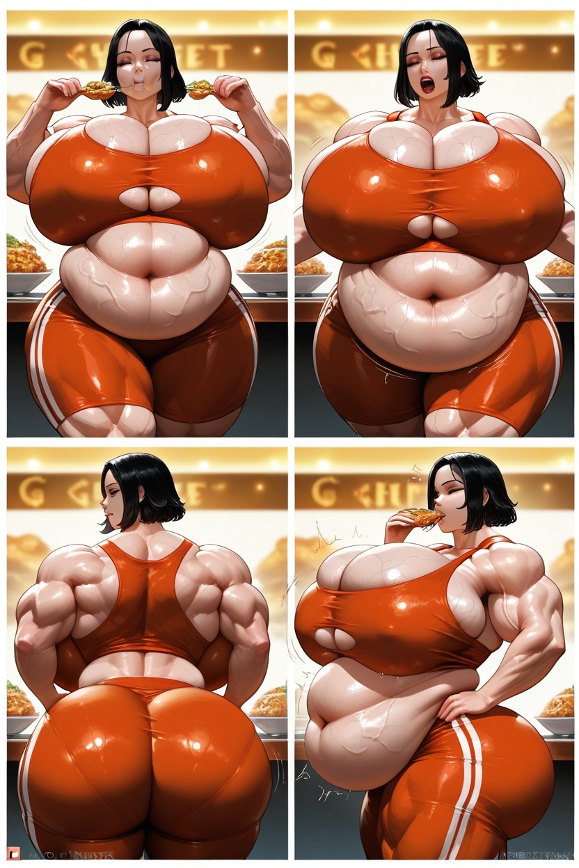 Grabbing Breasts, Massive Thighs, Gluttony Porno IA Hentai