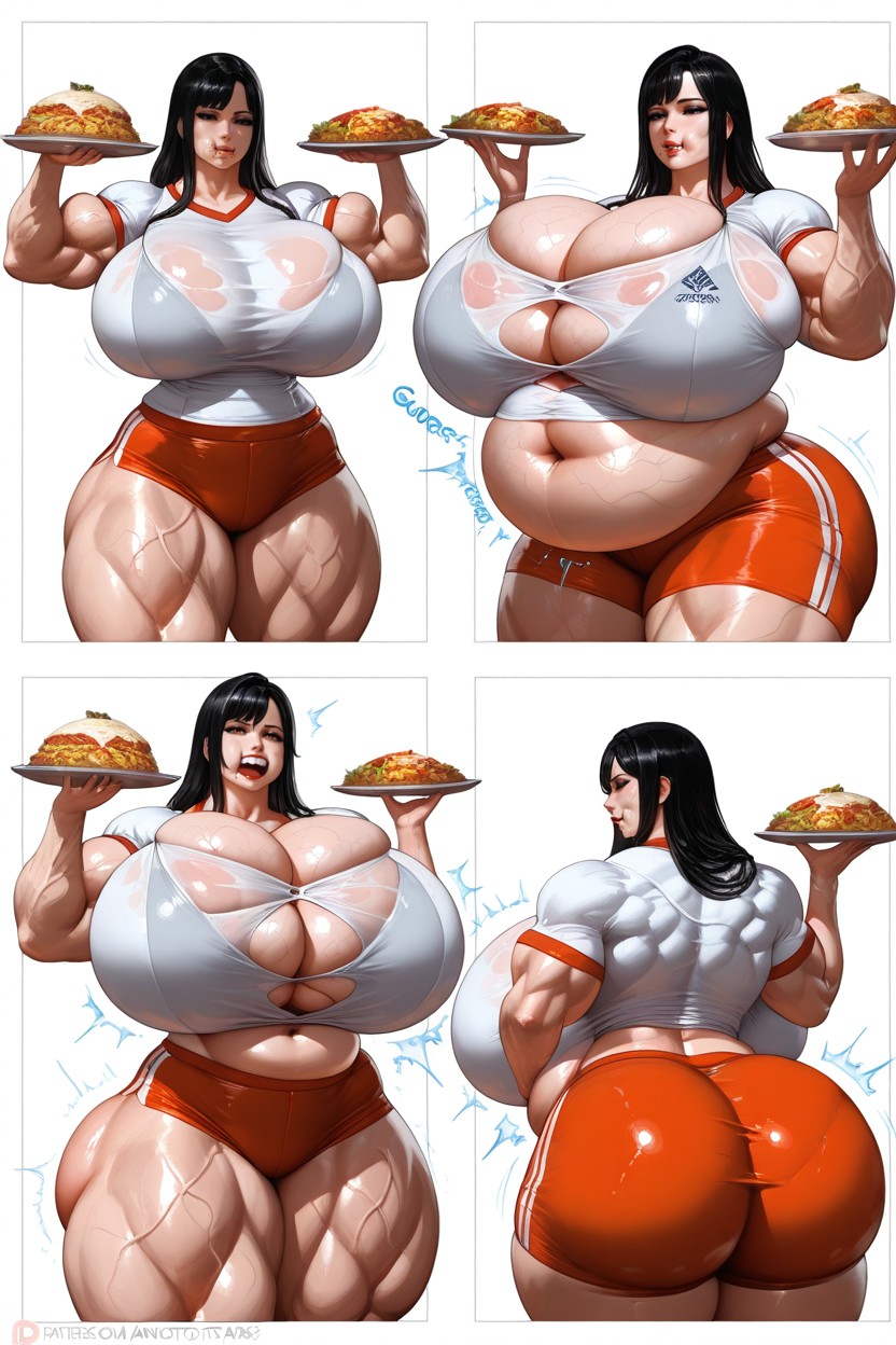 Engorged Breasts, Hyper Breast Expansion, Hyper Size Breasts Hentai IA pornografia