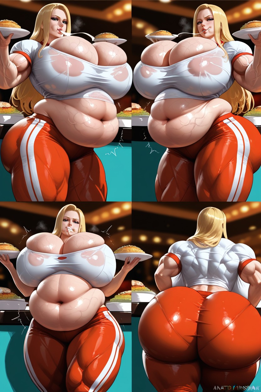 Gluttony, Huge Fat Belly, Thick Thighs 헨타이 AI 야짤