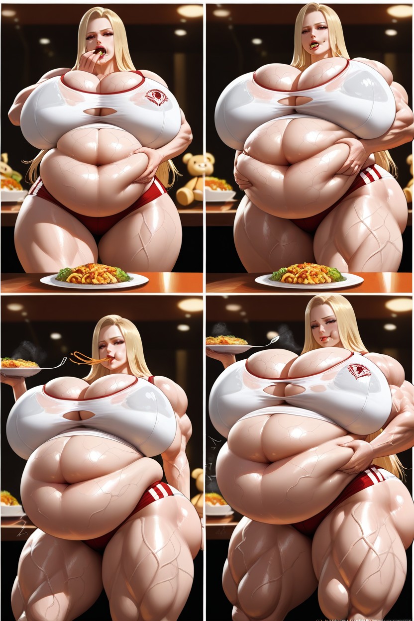 Gym Clothes, Overflowing Breasts, Multiple Views Porno IA Hentai
