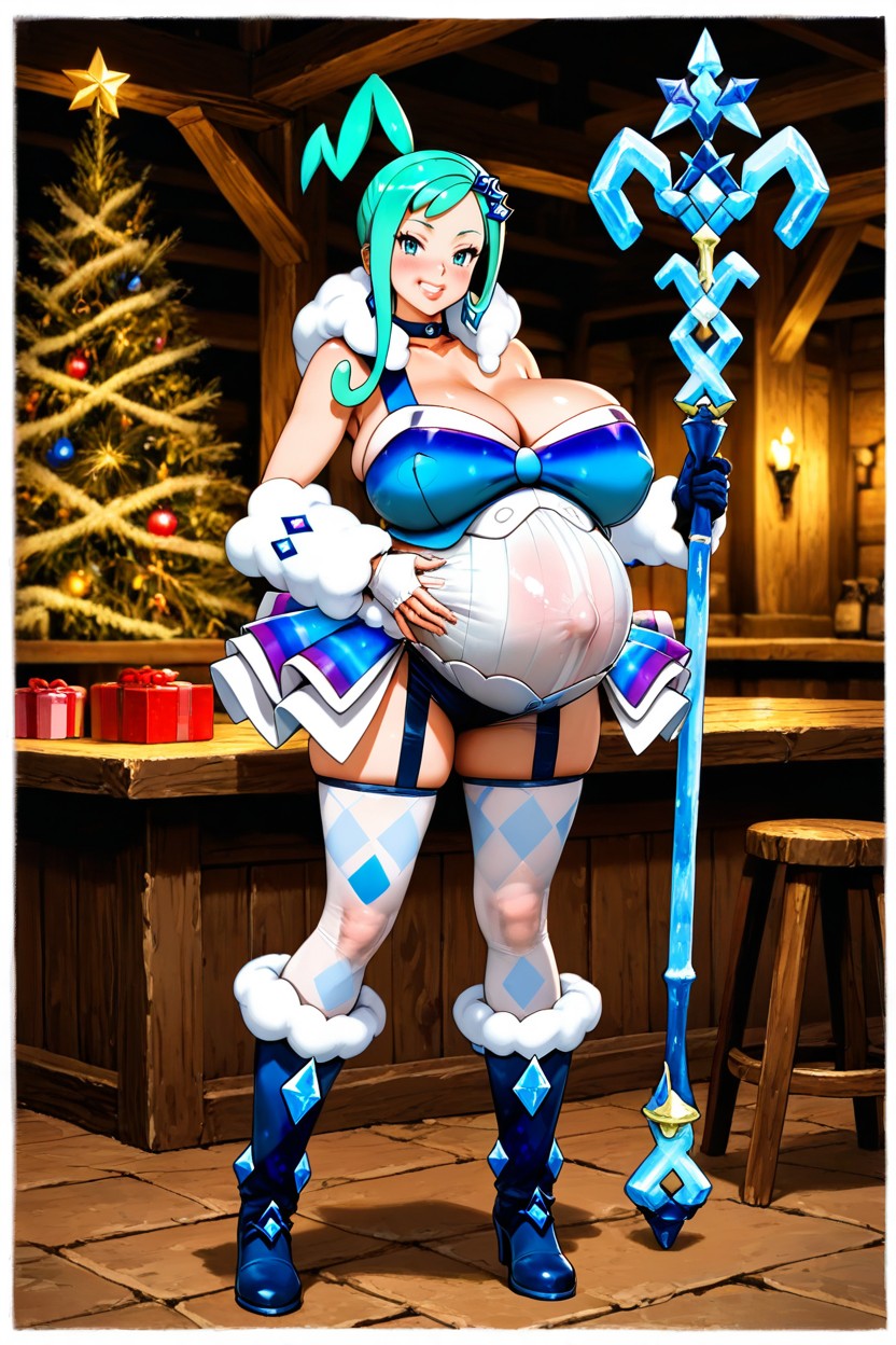 Red Slutty Dress, Looks At The Viewer, Pokemon Lisia Porno IA Hentai