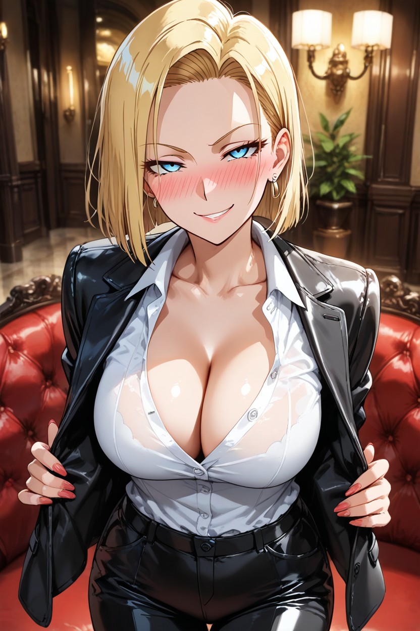 得意的表情, In A Precise Anime Style And Clean Lines, 发骚 AI黄漫