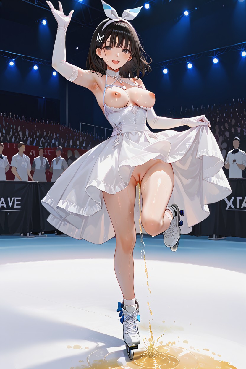 X Hair Ornament, Hair Ribbon, 18+ Porno IA Hentai