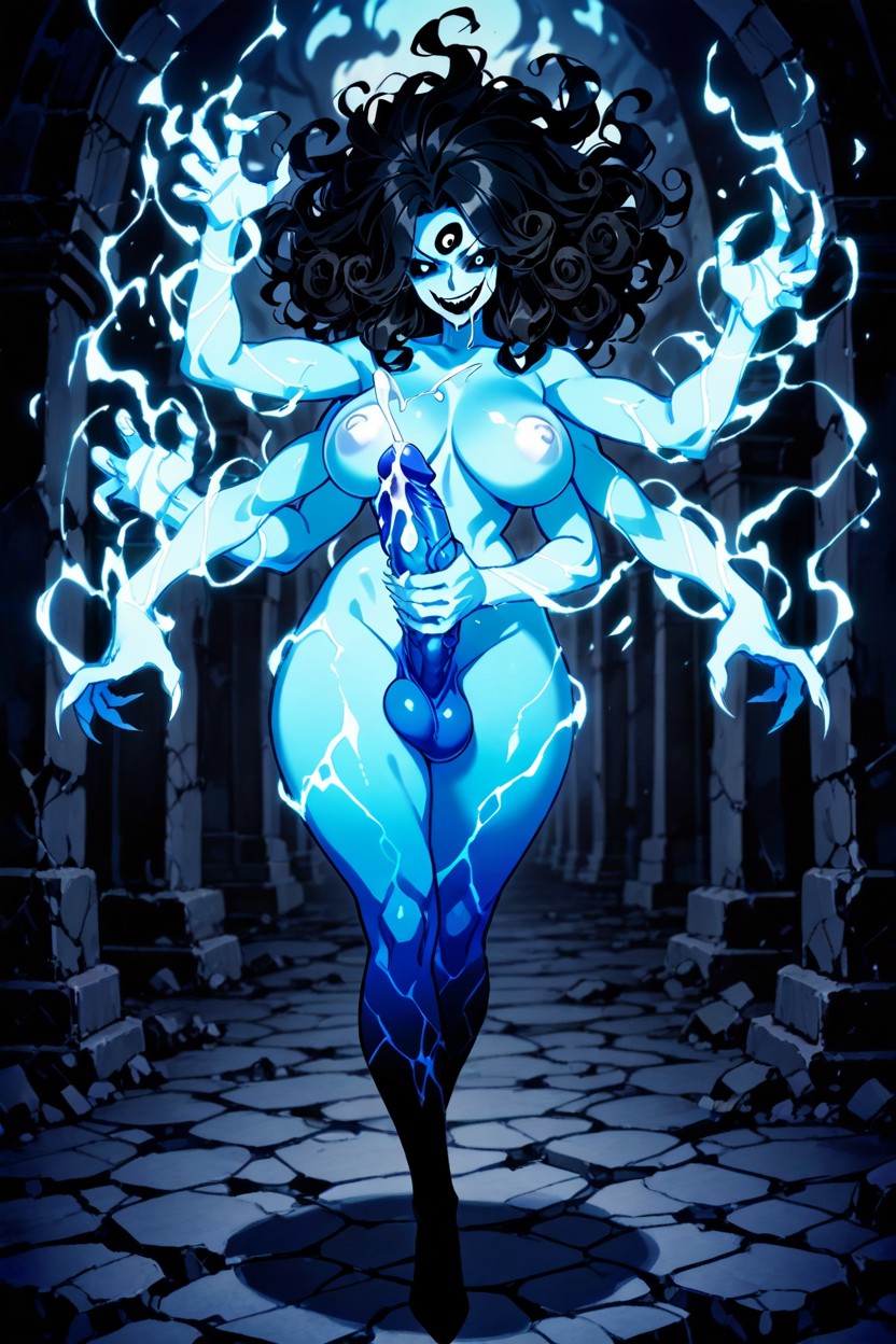 Spectral, Cinematic Chiaroscuro, Degree Side View Hentai IA