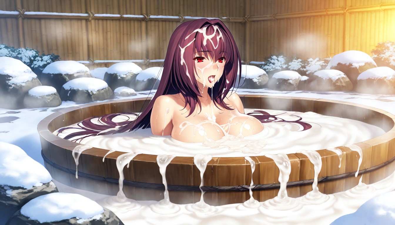Onsen Filled With Cum Instead Of Water, Body Soak In Cum, Maximum Cum AI黃漫