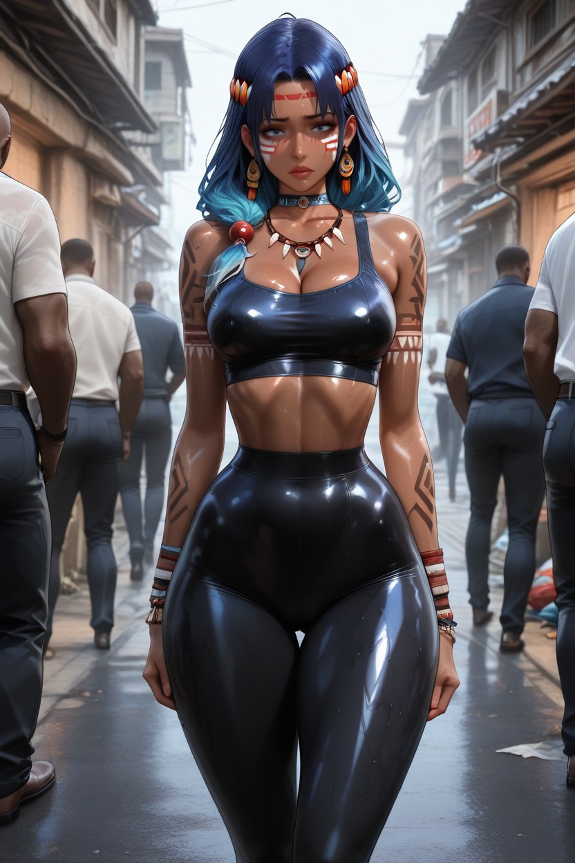 Dark Tan Skin, Hdr, Choqué Porno IA Hentai