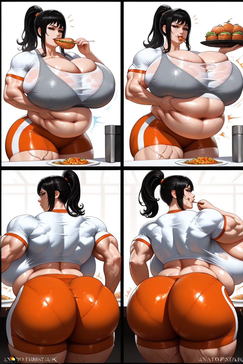 Hyper Size Breasts, Muscle Expansion, Belly Stuffing Porno IA Hentai