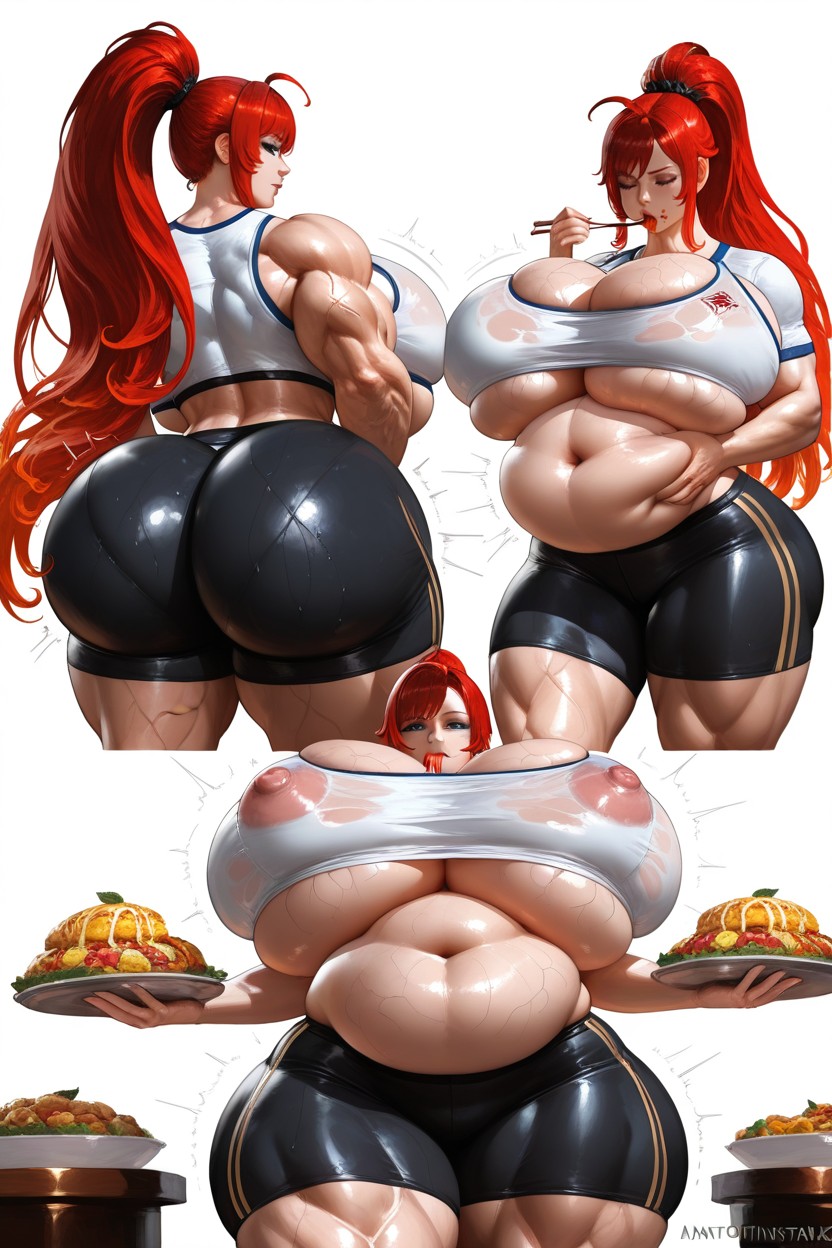 Grabbing Belly Fat, Se Pencher, Thong Porno IA Hentai