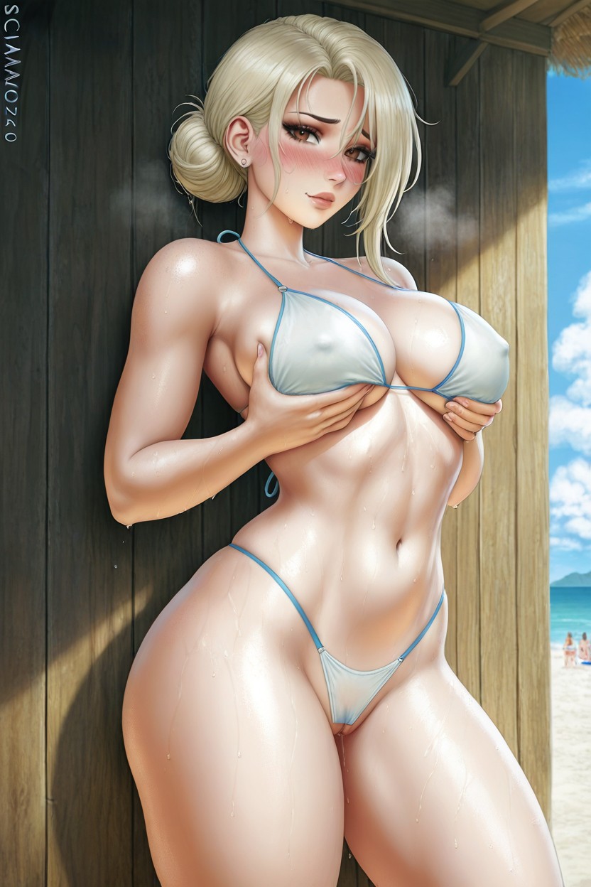 Perfect Body, Wet Pussy Drip, Large Round Ass Hentai IA