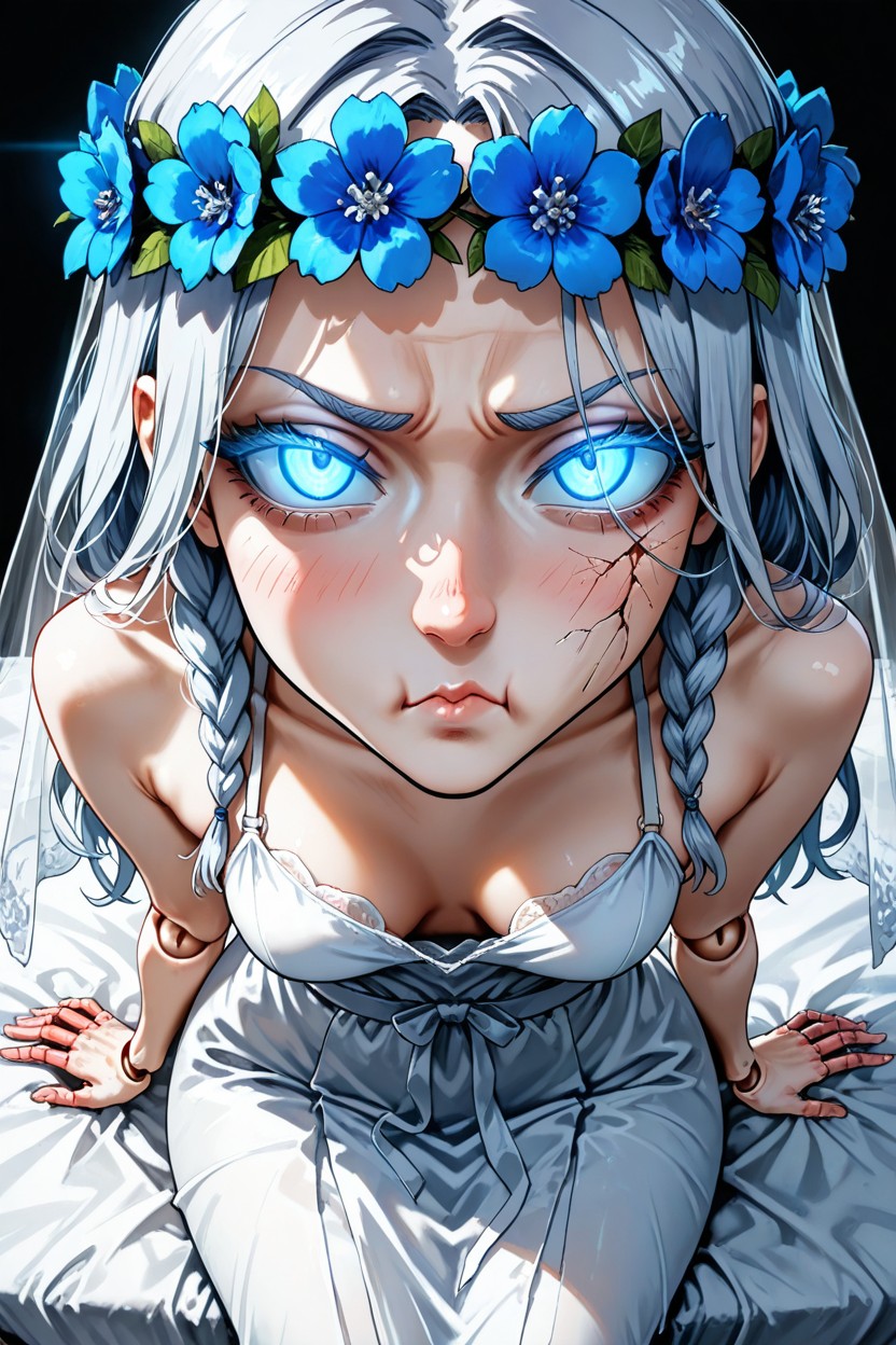 Exposed Thigh, Bed, Asanagi Art Style Hentai IA