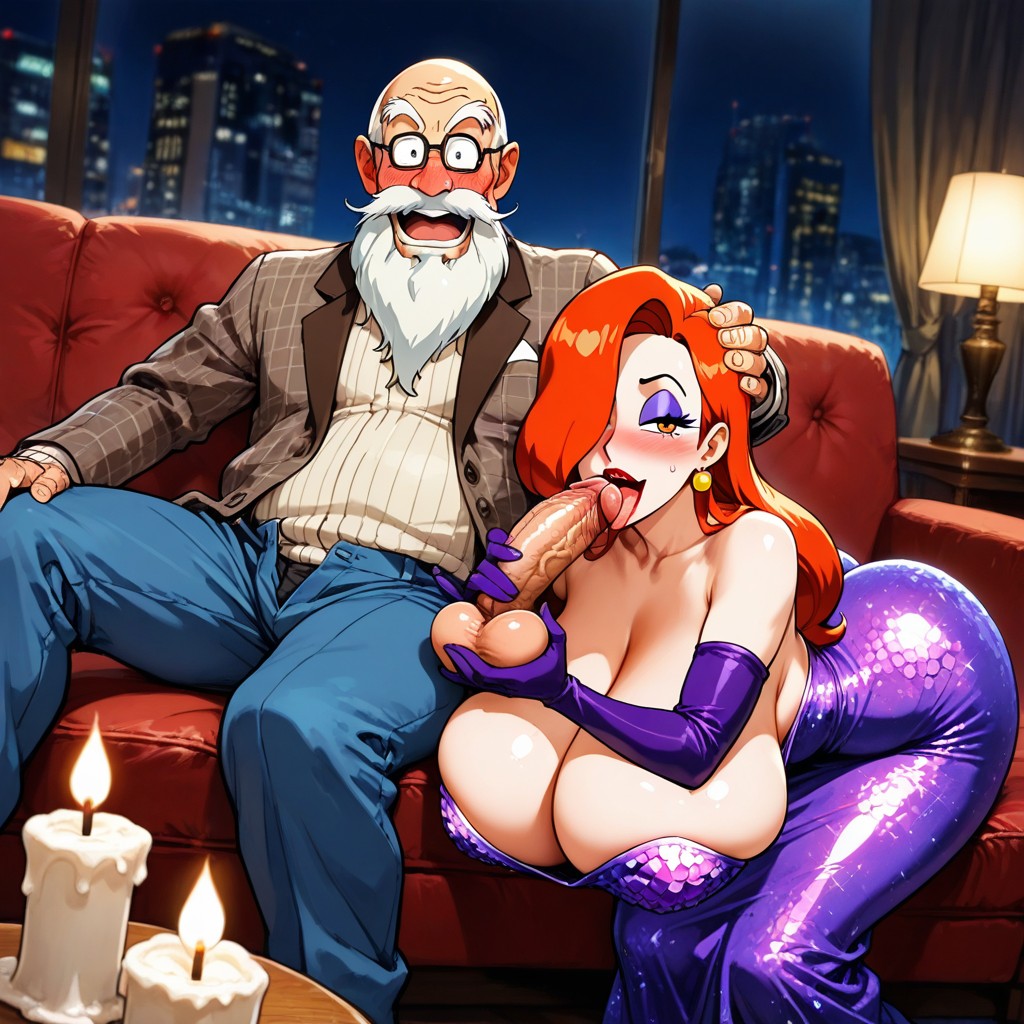 Handjob, Bedroom, Giant Muten Roshi Hentai IA