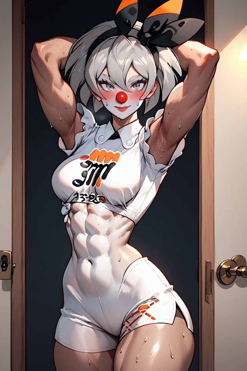 De Pie, Doorway Background, Hard Thighs Hentai IA