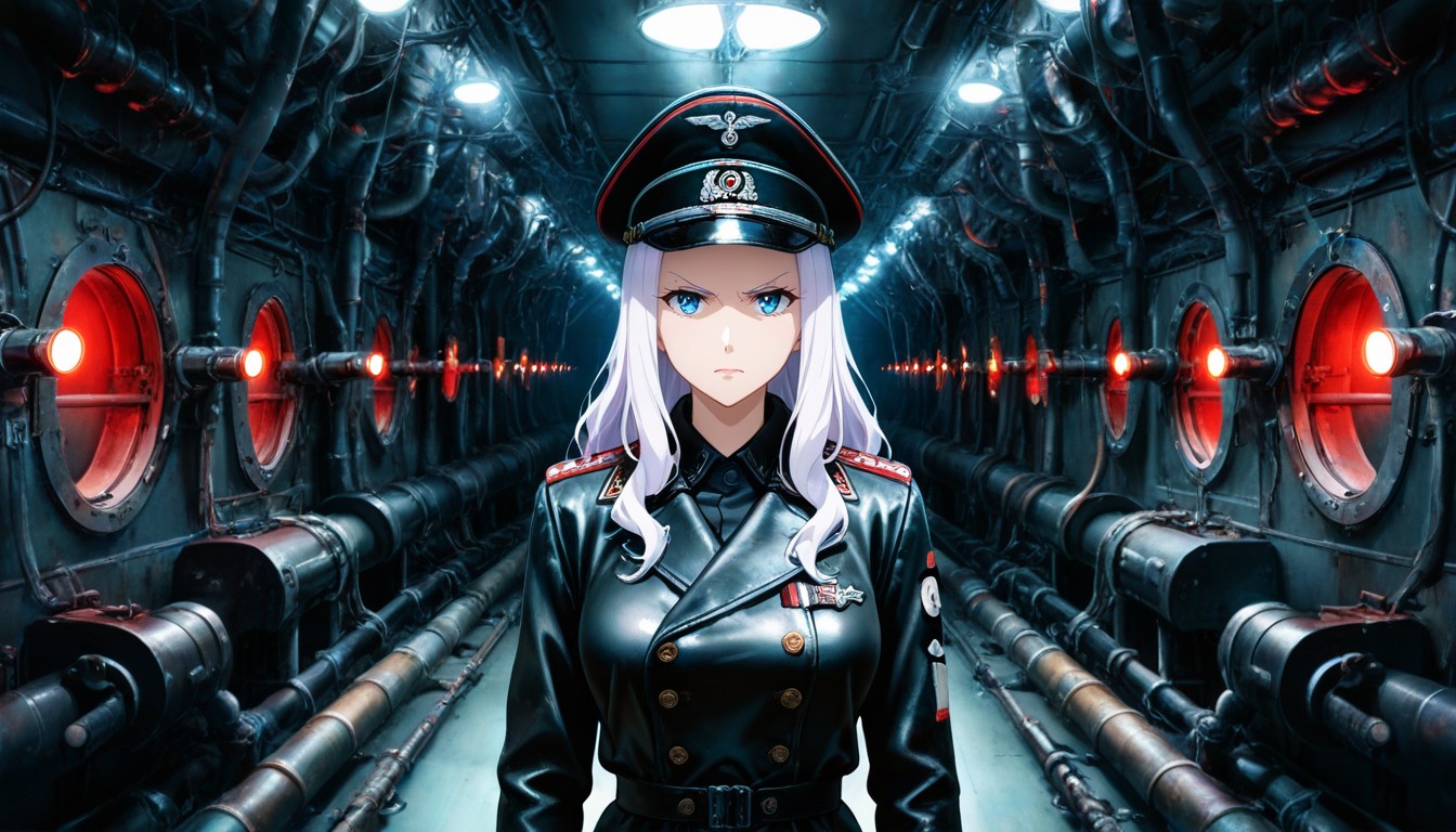Leather Cap, Surrounded By Pipes, Lapels Hentai IA