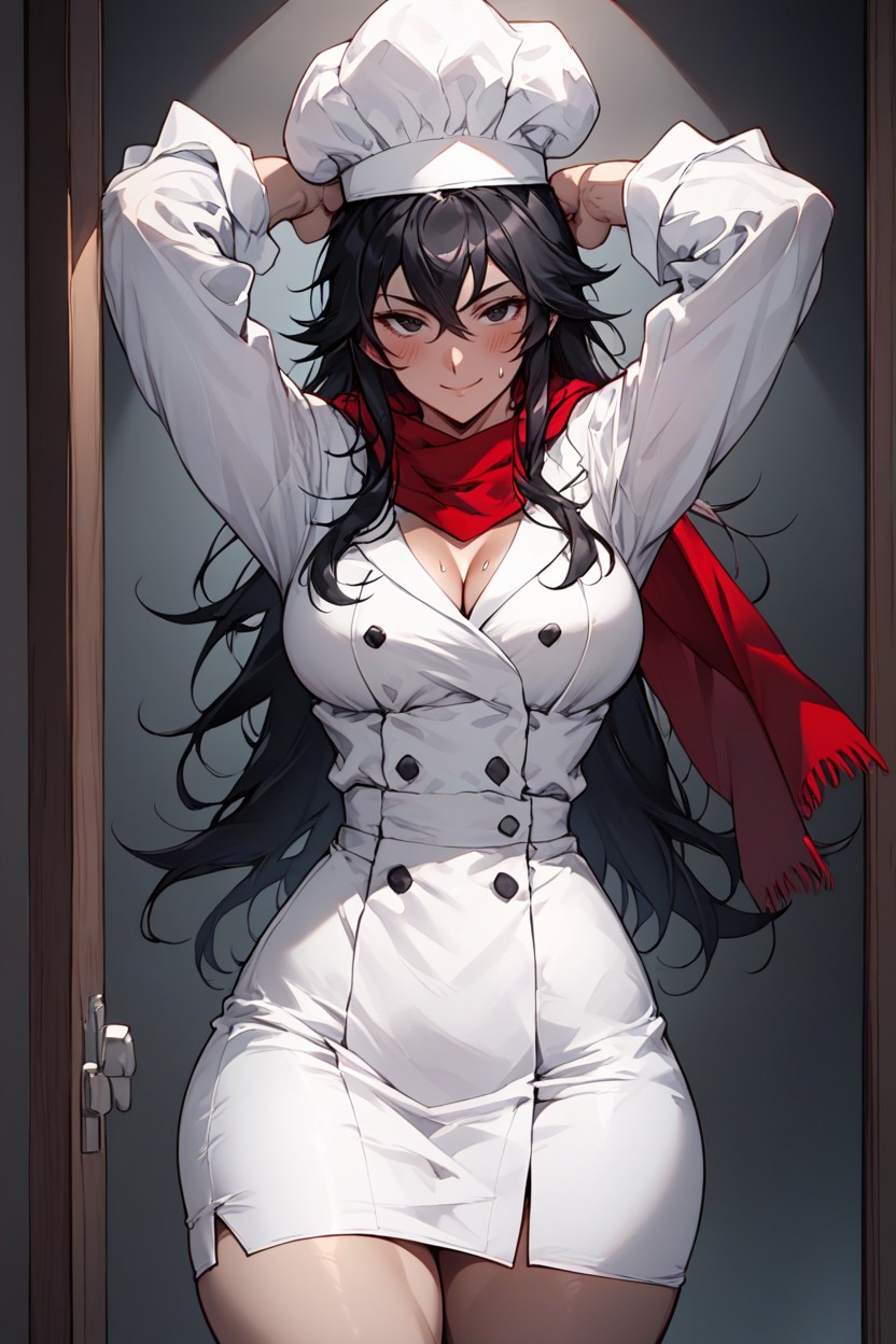 Akame From Akame Ga Kill, Blush, Black Hair Hentai IA