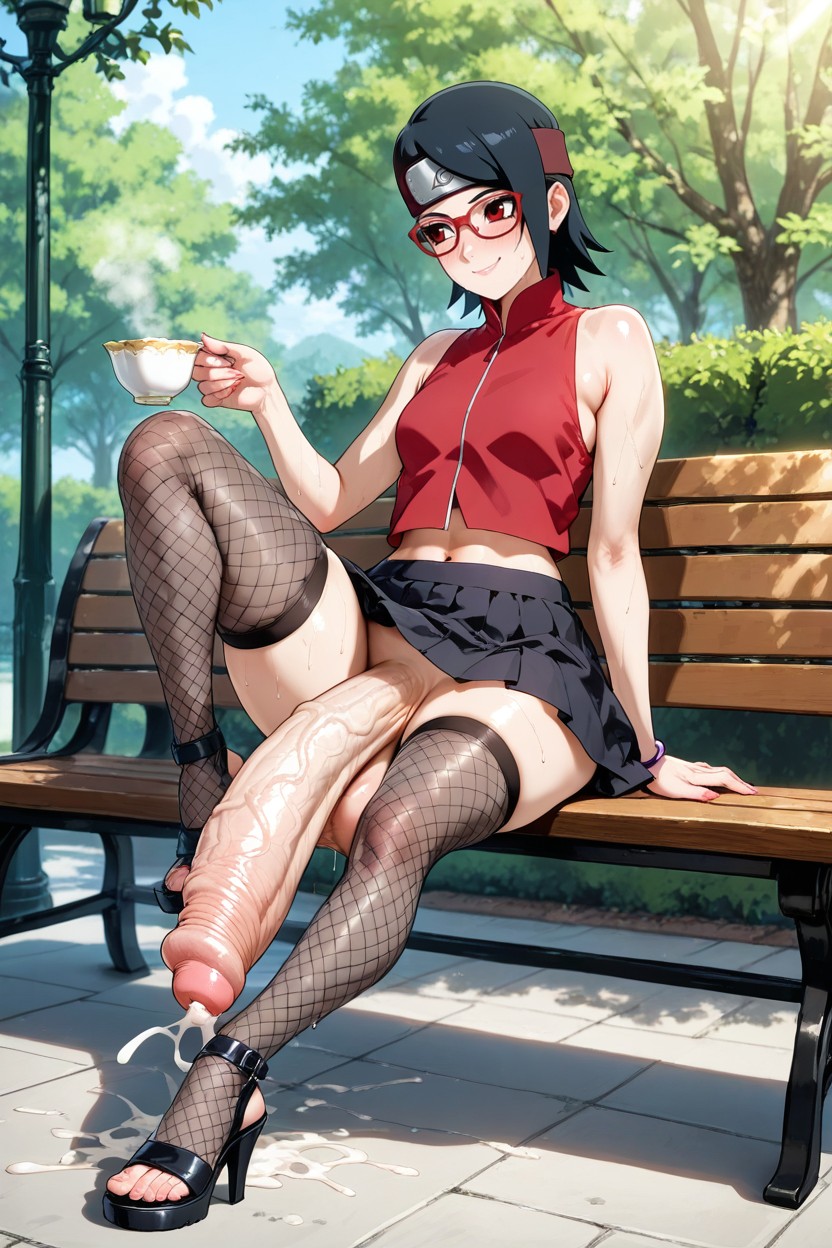 Rounded Breast, Sitting On Bench, 25+ Hentai AI Porn