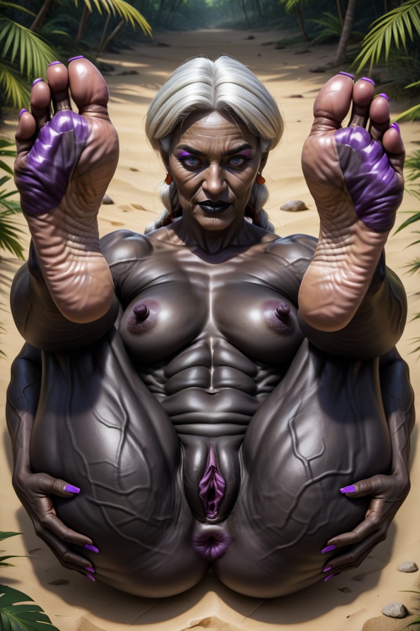 Granny, Braided, View From Above Hentai AI Porn