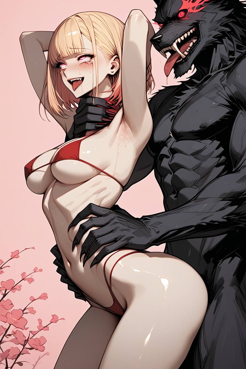 Side View, Lifted Off Ground, Waist Sakura Garden And Koi Pond Hentai AI Porn