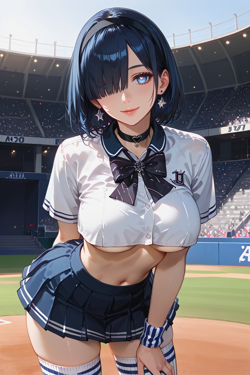 Bangs, Hair Bow, Neat Hairstyle Hentai AI Porn