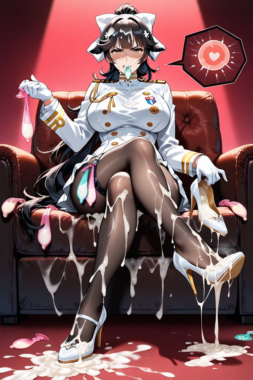 Covered By Cum, Clothes In Semen, Culo Mediano Hentai IA