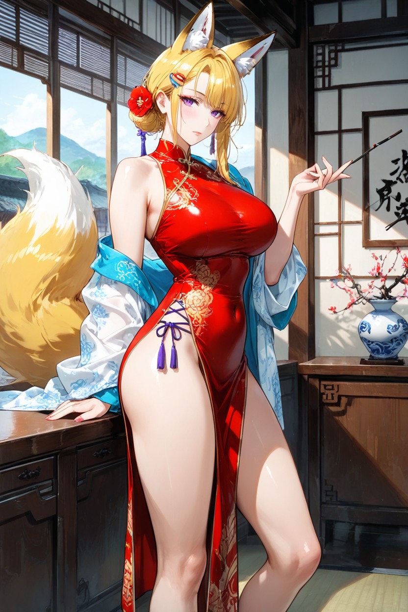 Blonde Hair, Bust Shot, Milf Hentai AI Porn