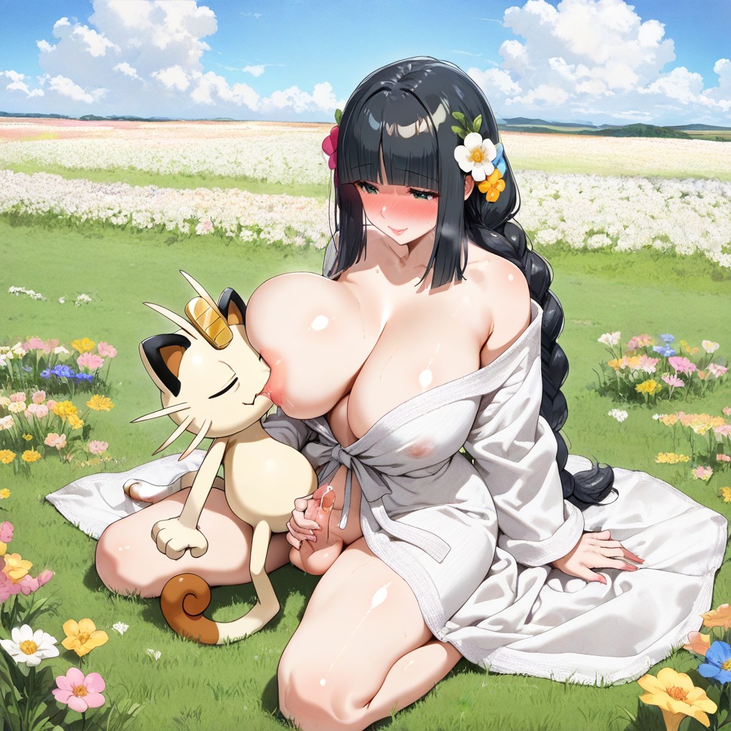 Linen Fabric Texture, Blunt Bangs, Voluptuous Hentai AI Porn