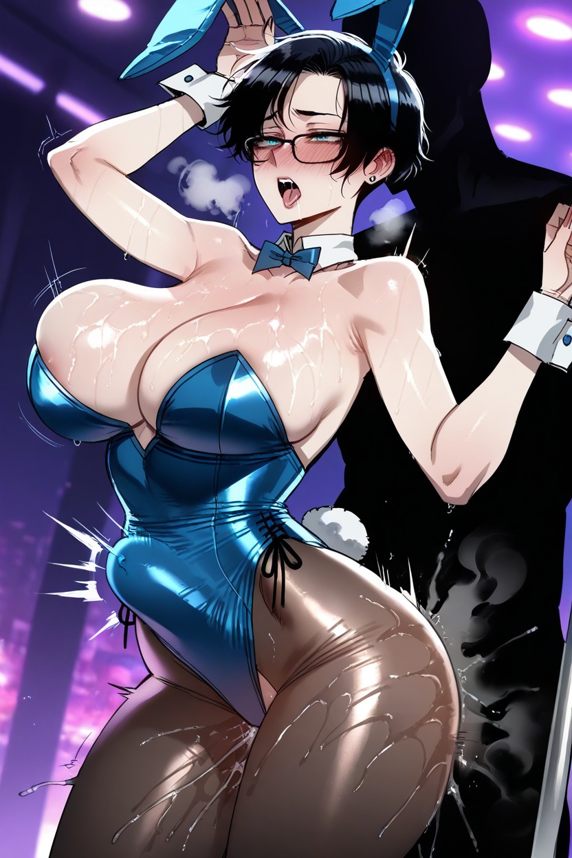 Blushing, Excessive Steam, Stomach Bulge Hentai AI Porn