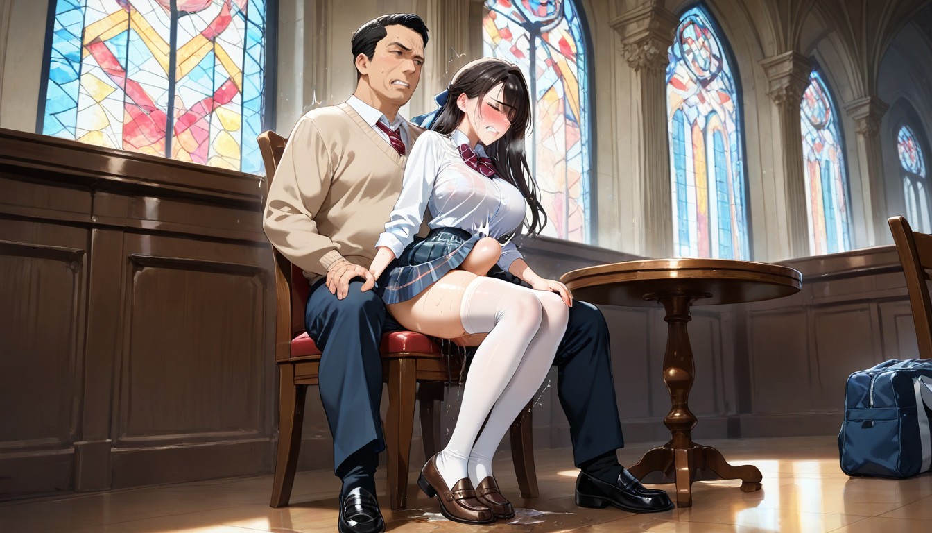 Trembling, Super Detailed, Clenching Teeth Hentai IA