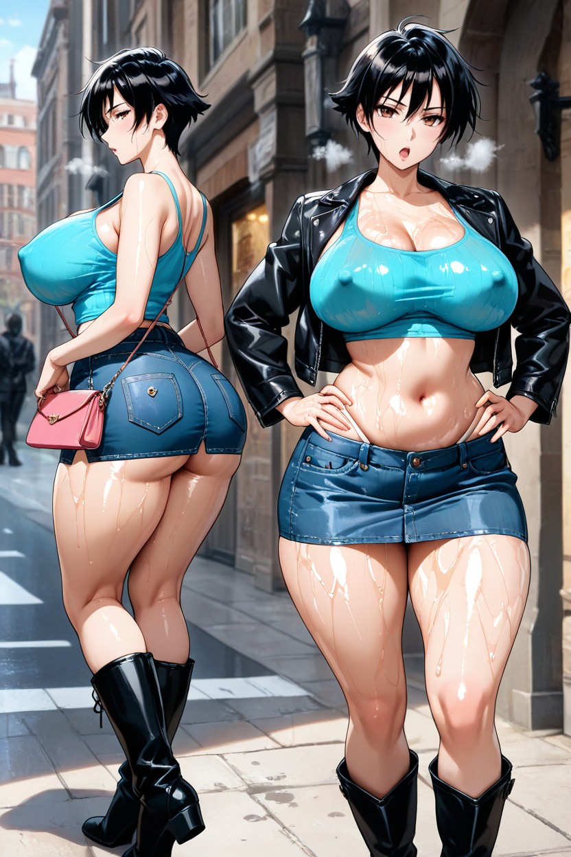 Street, Ultra Detailed, Looking At Viewer Hentai AI Porn