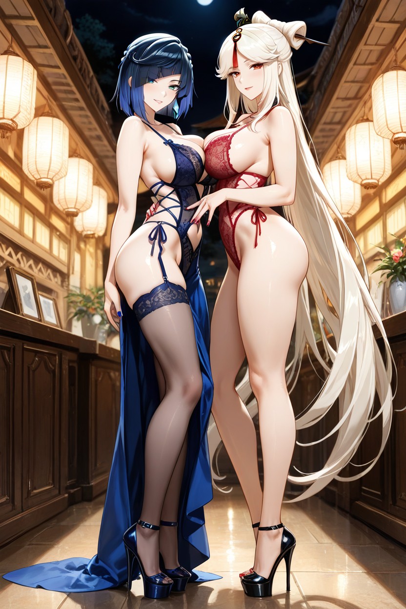 Side View, Standing Sex, Ultra Waist Hentai AI Porn