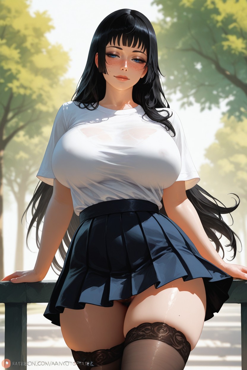 Blushing, Freckles, Perfect Face Hentai IA