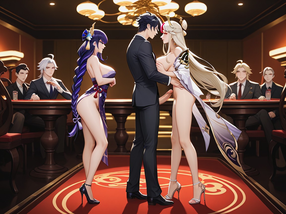 Face To Face, Women, Side View Hentai IA