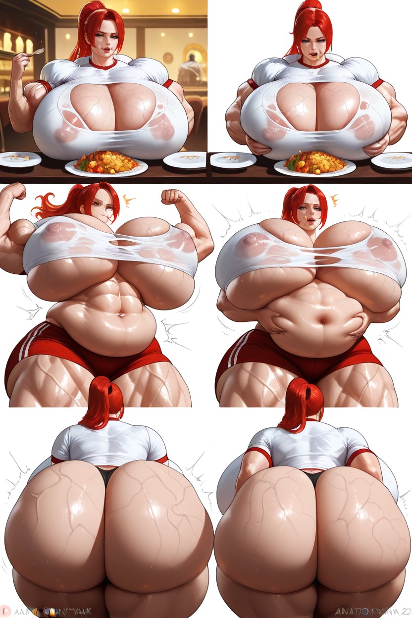 Overstuffed Belly, Hyper Breast Expansion, Heavy Breasts Hentai AI Porn