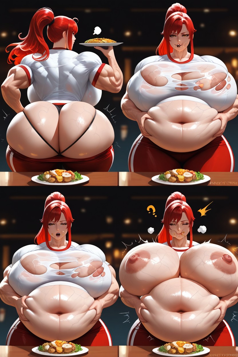 Bicep Veins, Huge Full Belly, Overstuffed Belly Hentai IA