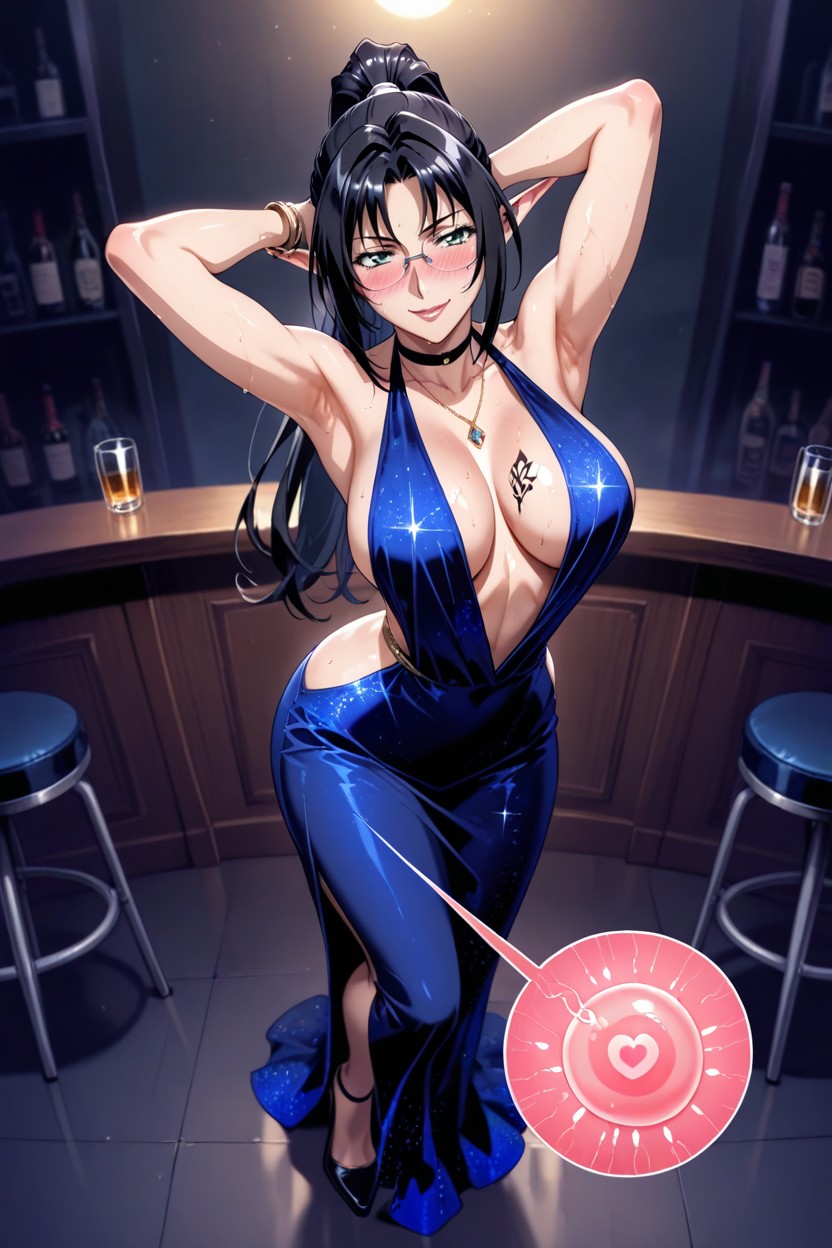 Cleavage, Smal Tattoo, Pechos Redondeados Hentai IA