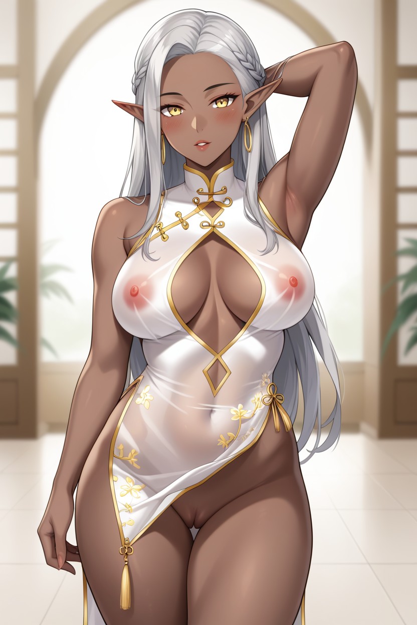 China Dress, Sleeveless, Pussy Exposed Hentai IA