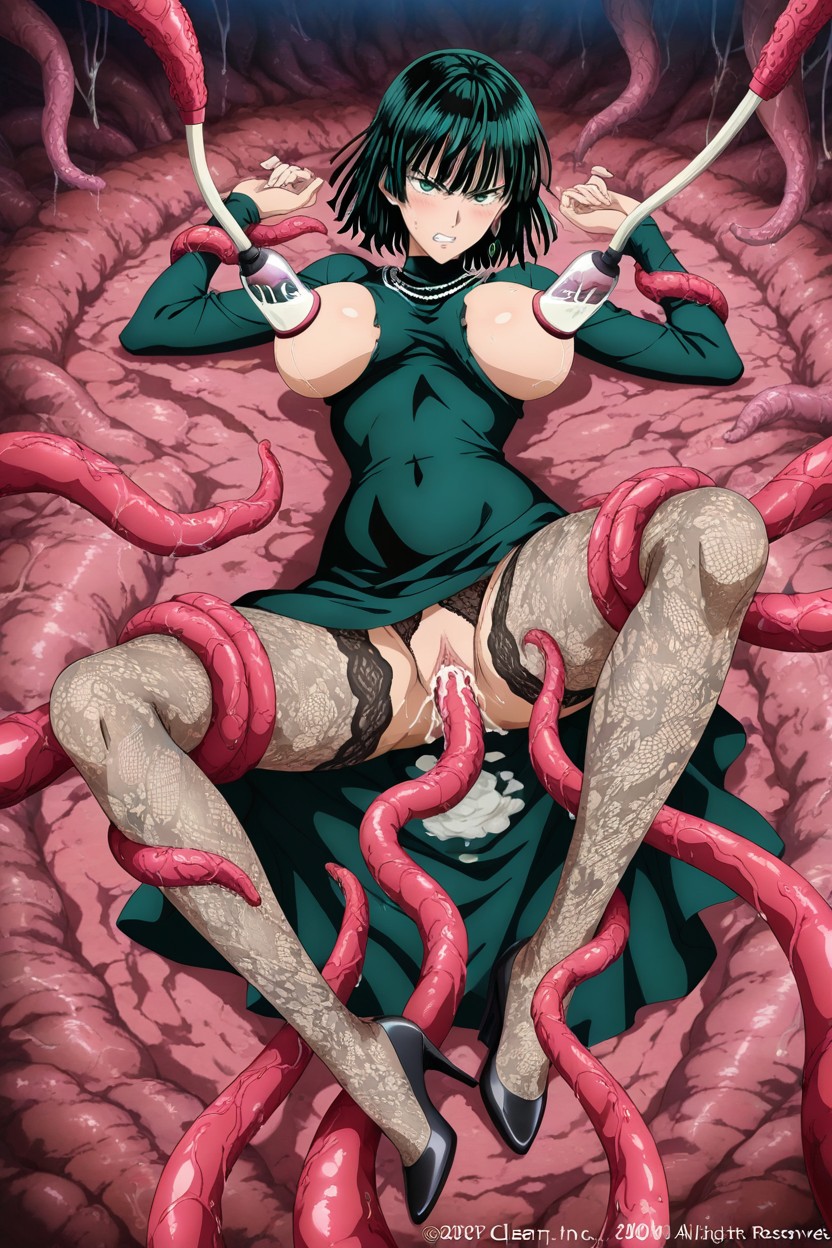 Tentacles Grabbing Breast, Ultra-detailed, Wide Hips Hentai AI Porn