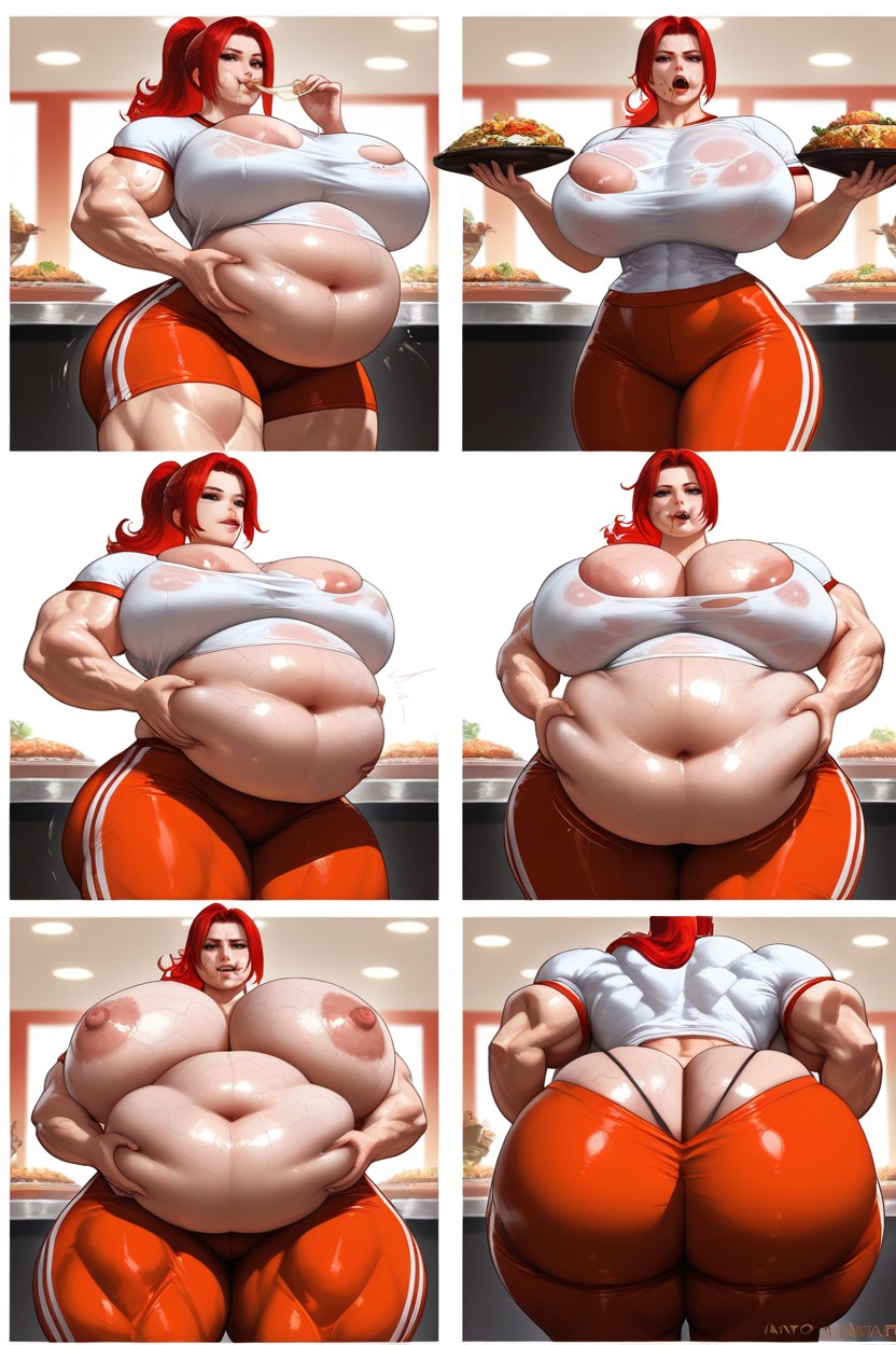 Thick Thighs, Muscle Expansion Progression, Gigantic Breasts Hentai IA