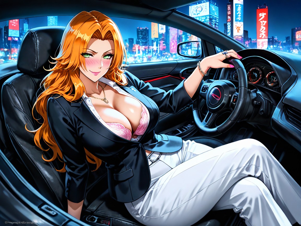 With A Wicked Smile On Her Face, Cinematic Lighting, Ginger Hentai AI Porn