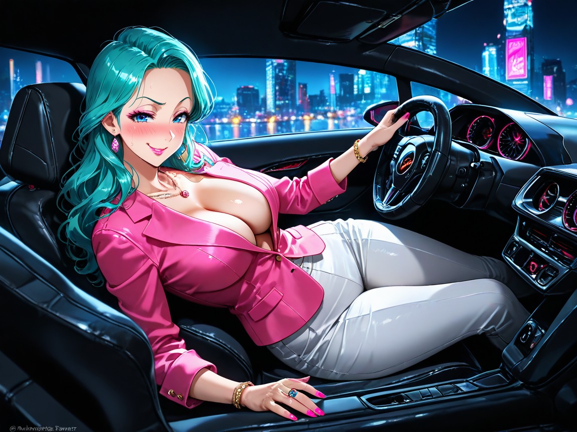 Ultra Detailed, Ojos Azules, With A Wicked Smile On Her Face Hentai IA