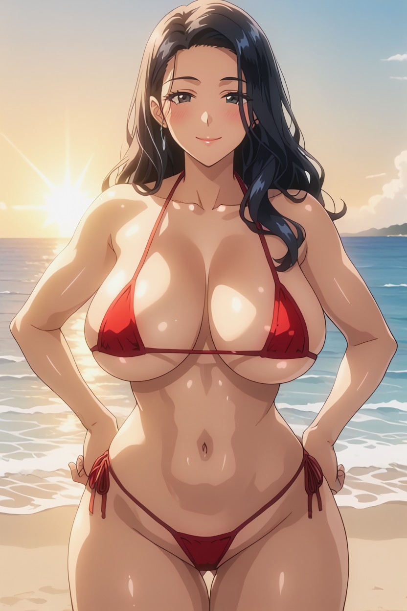 American, +, Hourglass Hentai AI Porn
