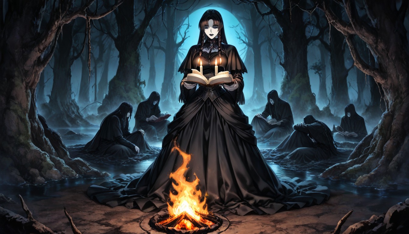 Twisted Trees, Ritual Poses, Dark Makeup Hentai IA