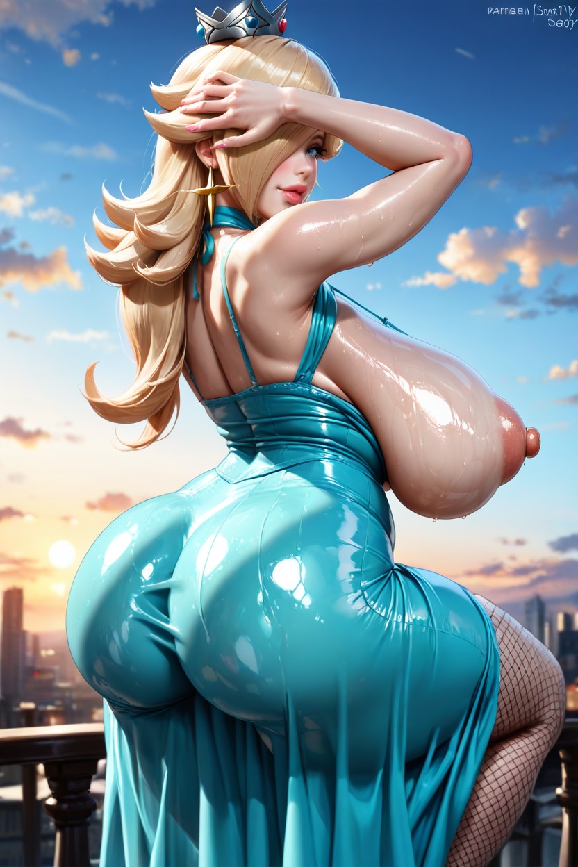 Shiny Skin, Silky Blonde Hair, Blush Hentai AI Porn