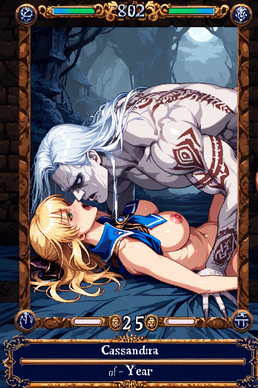 Pale Man Has Claws, Extra Detailed, Pale Man Bigger Than Cassandra Alexandra Hentai AI Porn