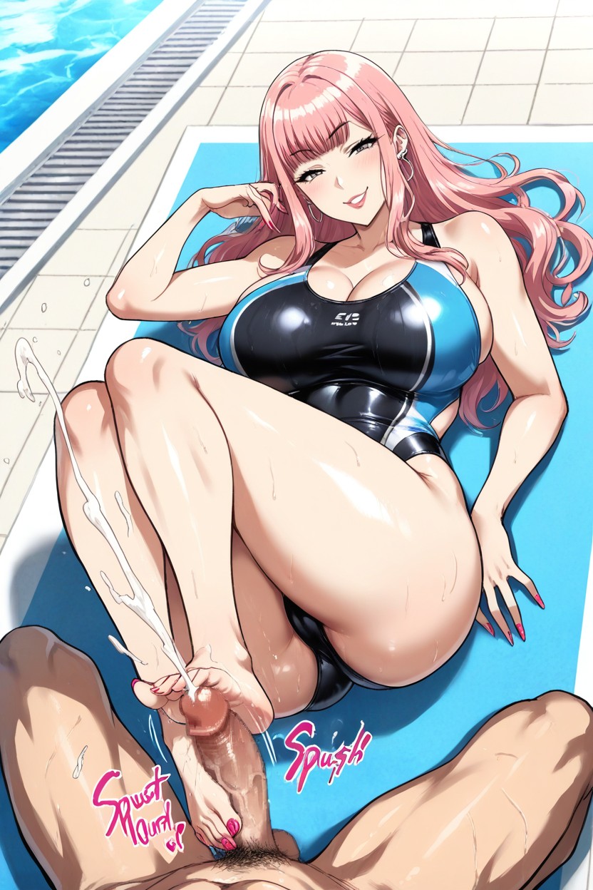 Summer, T-back, Footjob Hentai IA
