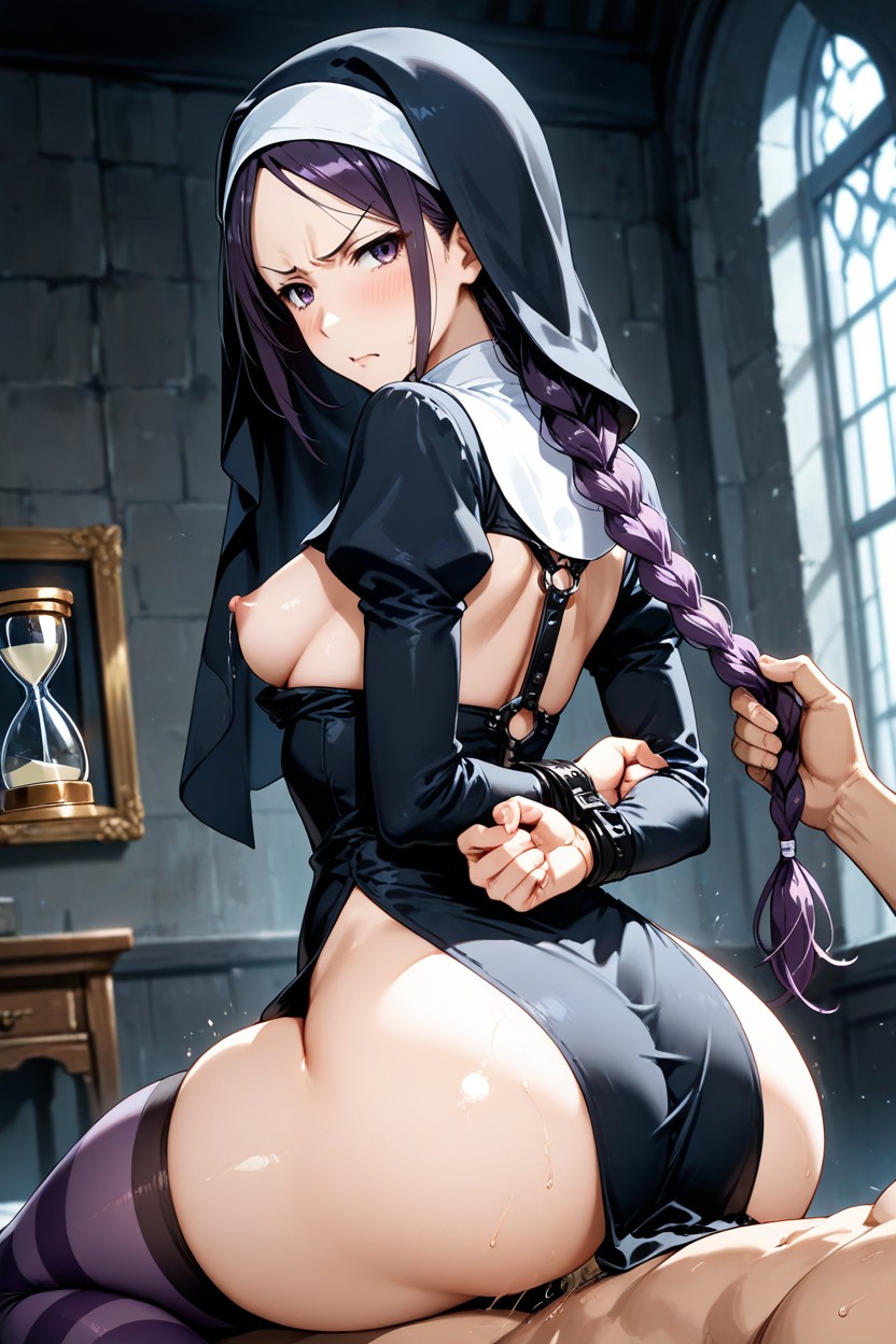 High Side Slit, Disgusted, Bdsm Harness Hentai AI Porn