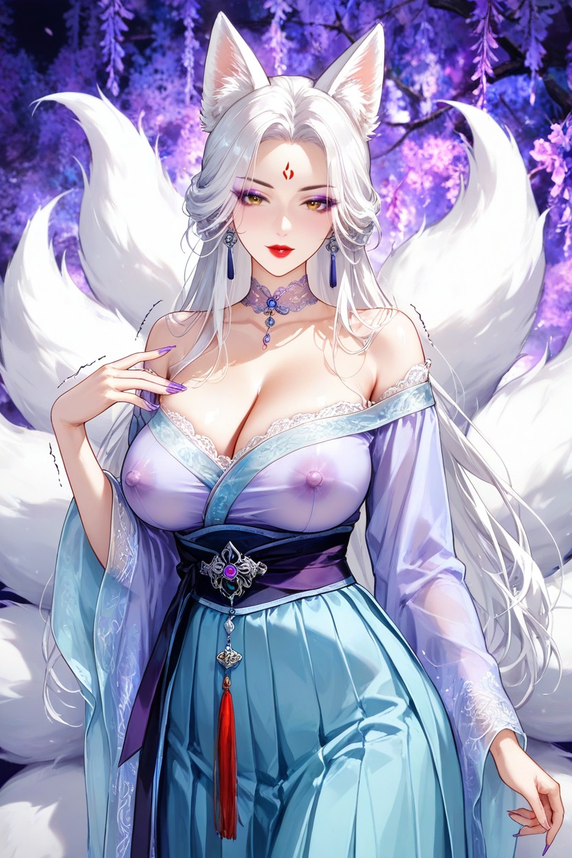 25+, Makeup Purple, Perfect Figure Hentai IA