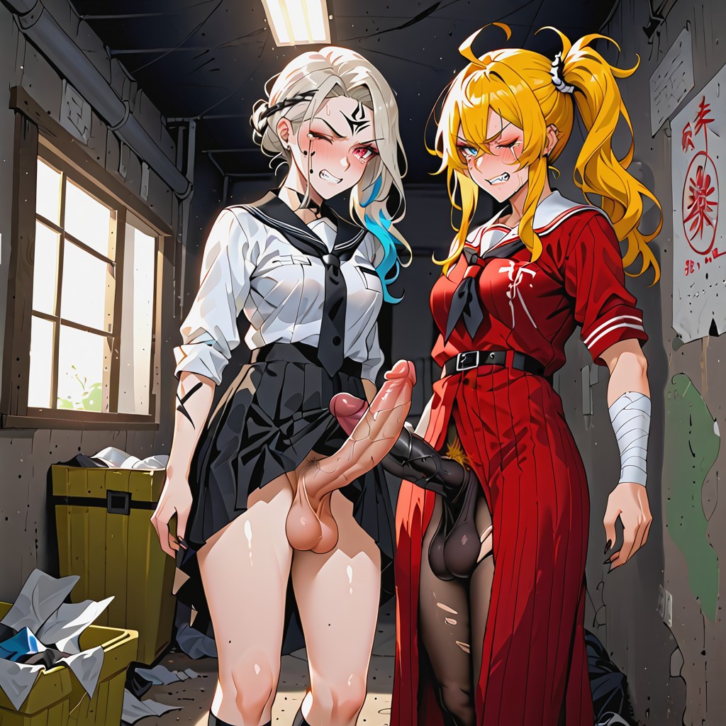 Burned, Hairy Limbs, Face Tattoos Hentai AI Porn