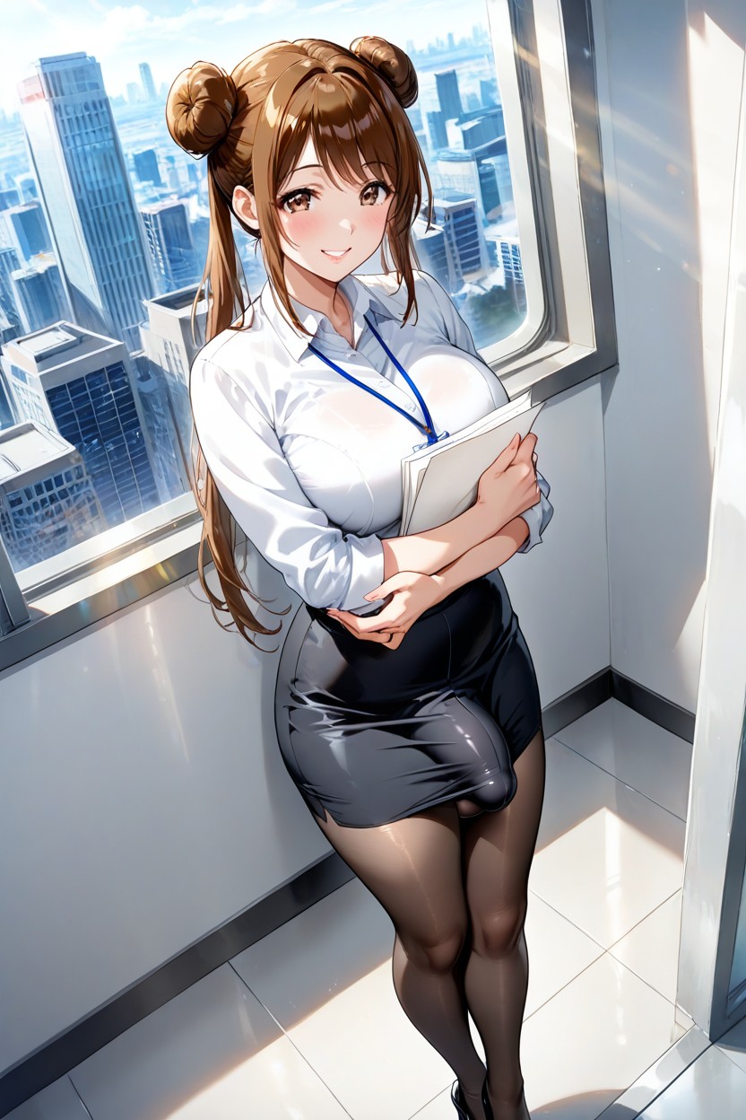 Cock Bulge In Skirt, Detailed, Anatomically Accurate Hentai AI Porn