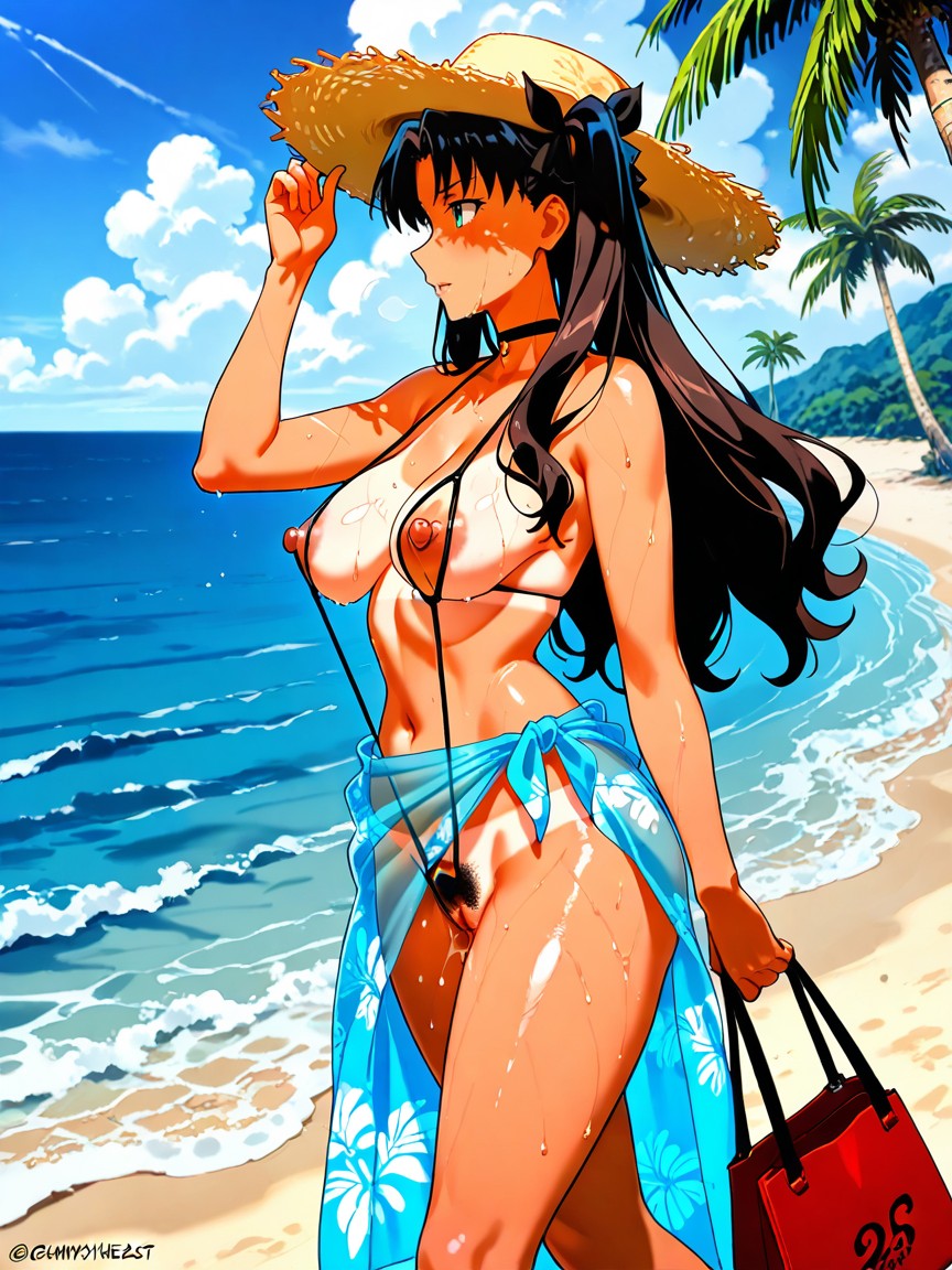 Small Breasts, 25+, Tohsaka Rin Hentai AI Porn