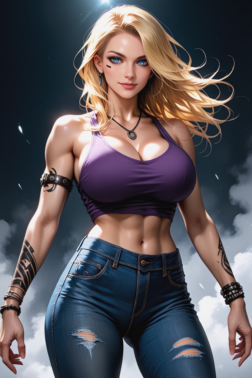 Cinematic Photorealistic Style, Cropped Style, Stomach Shown Hentai AI Porn